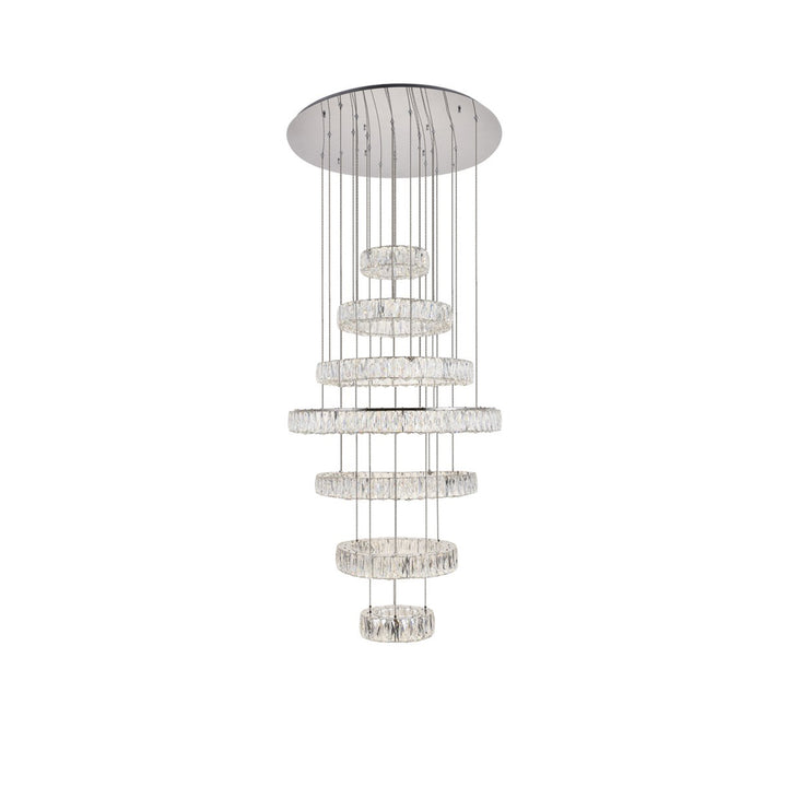 Integrated Led Chip Light Chrome Chandelier Clear Royal Cut Crystal - View 4 - Joshua Marshal
