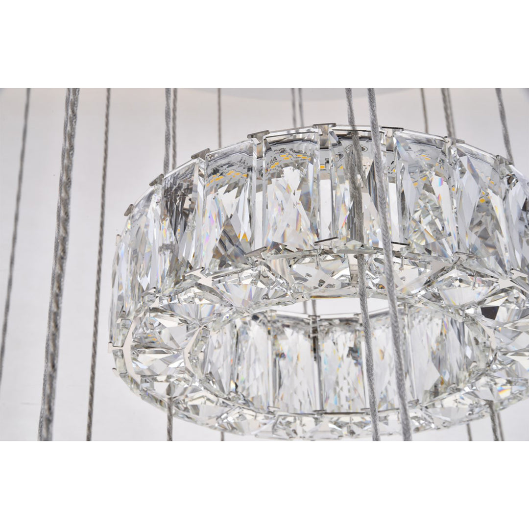 Integrated Led Chip Light Chrome Chandelier Clear Royal Cut Crystal - View 5 - Joshua Marshal