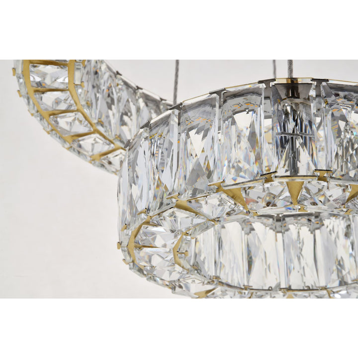 Integrated Led Chip Light Gold Pendant Clear Royal Cut Crystal - View 5 - Joshua Marshal