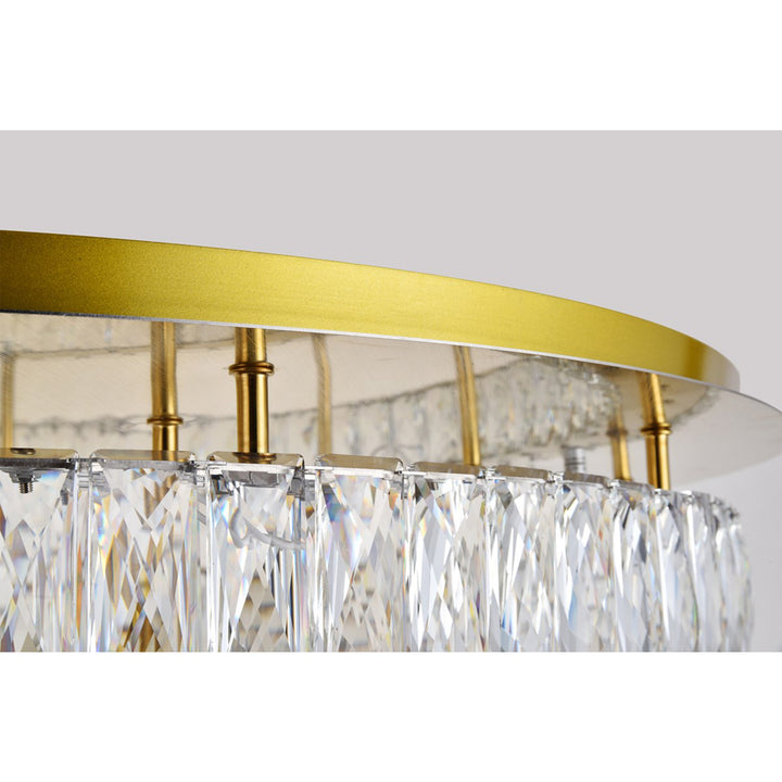 Led Light Gold Flush Mount Clear Royal Cut Crystal - View 6 - Joshua Marshal
