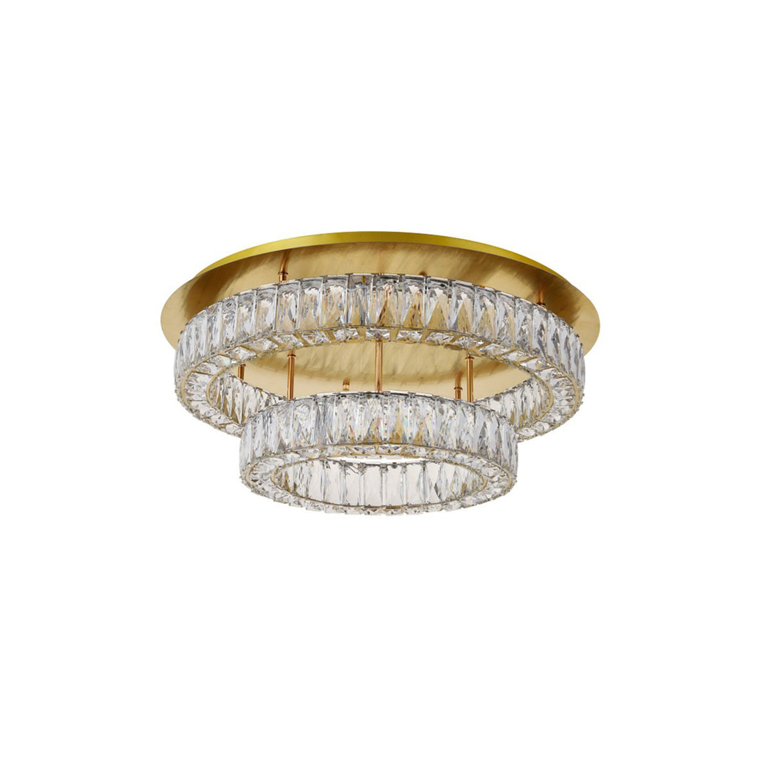 Led Light Gold Flush Mount Clear Royal Cut Crystal - View 4 - Joshua Marshal