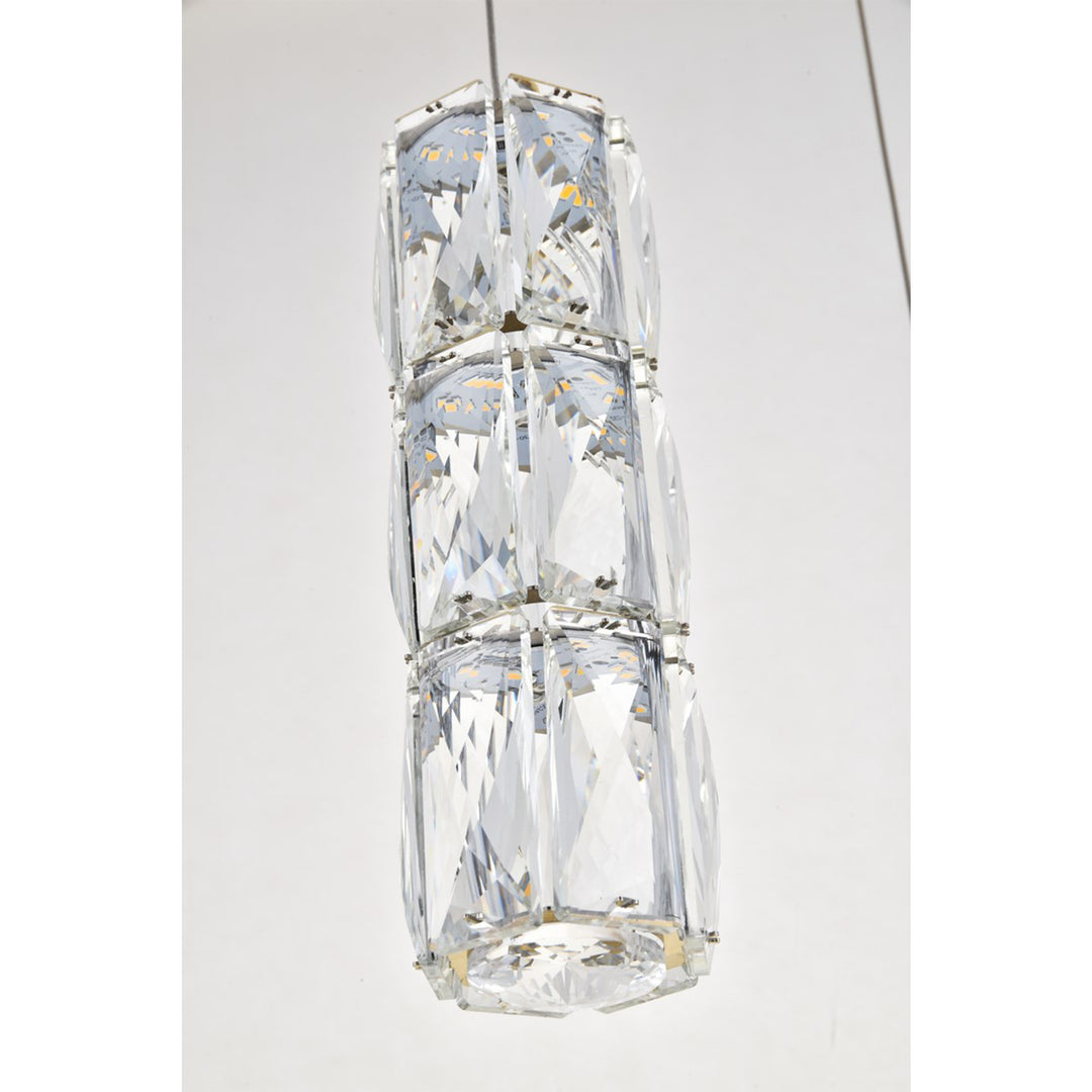 Led Light Gold Pendant Clear Crystal - View 5 - Joshua Marshal