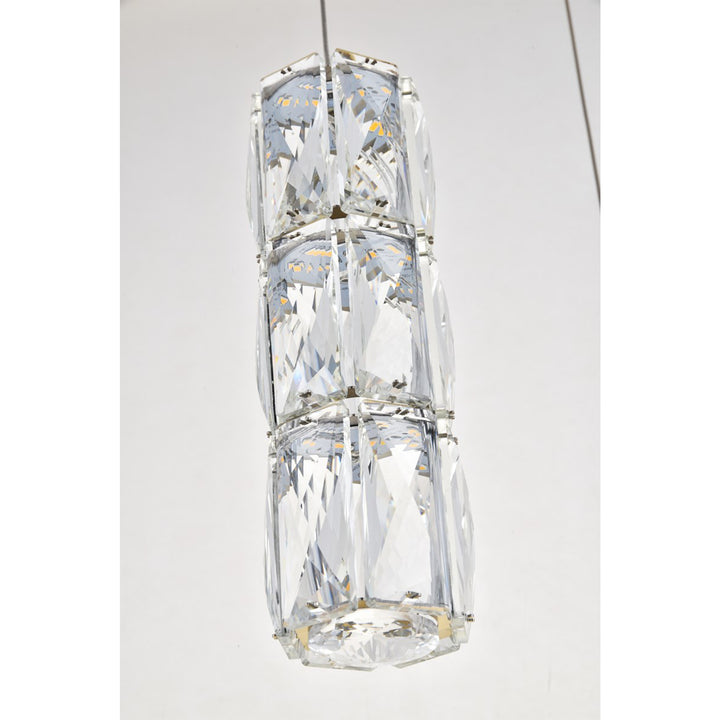 Led Light Gold Pendant Clear Crystal - View 5 - Joshua Marshal