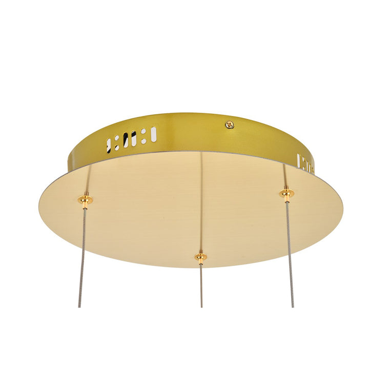 Led Light Gold Pendant Clear Crystal - View 6 - Joshua Marshal