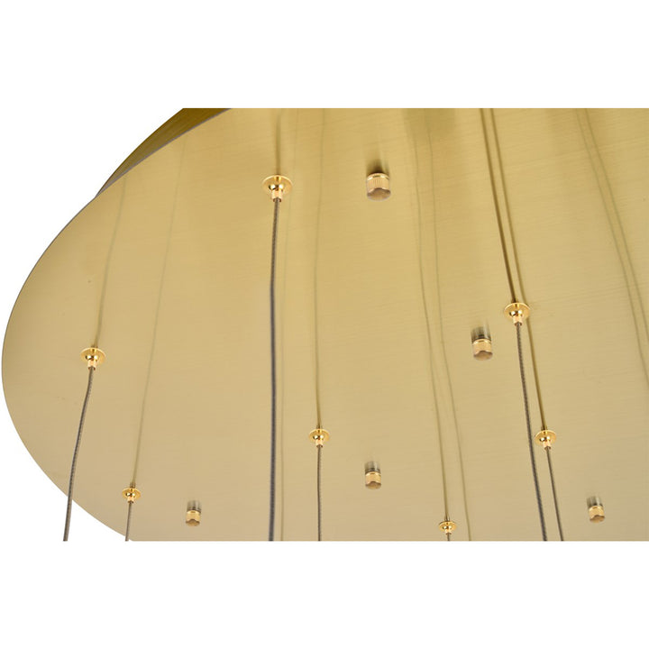 Led Light Gold Pendant Clear Crystal - View 6 - Joshua Marshal