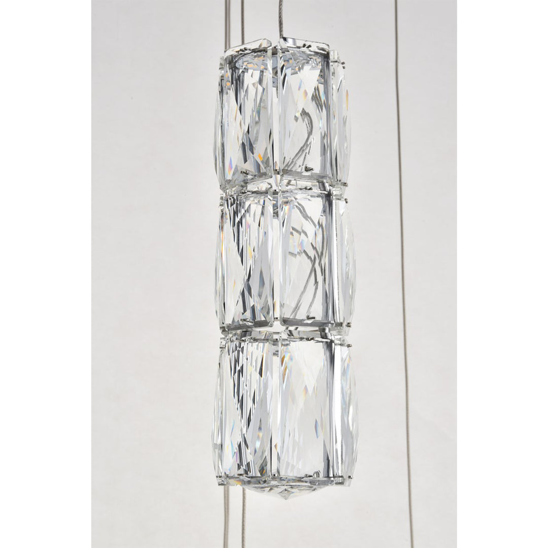 Led Light Chrome Pendant Clear Crystal - View 6 - Joshua Marshal