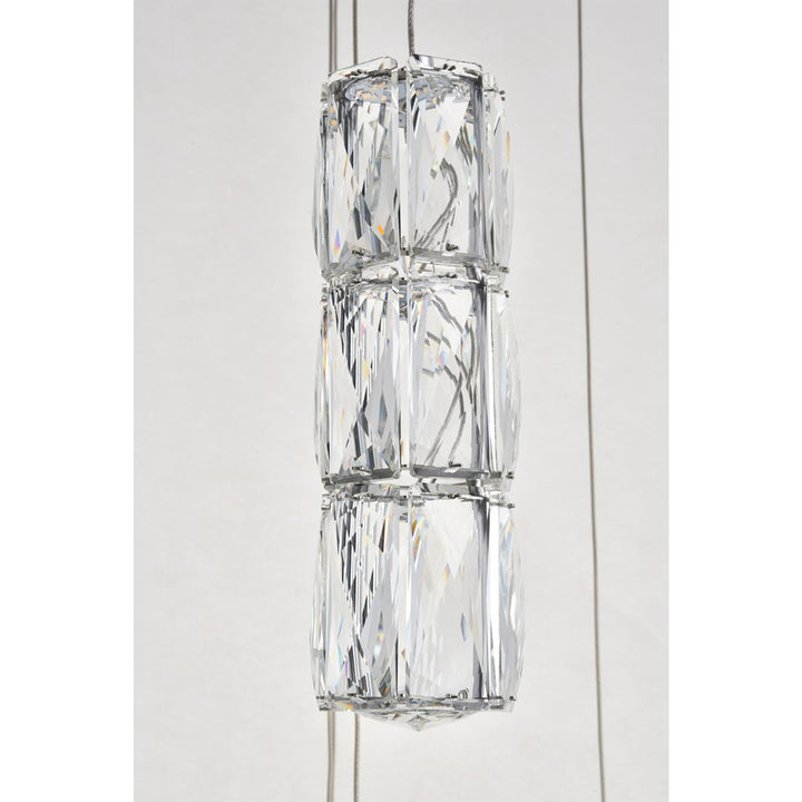 Led Light Chrome Pendant Clear Crystal - View 6 - Joshua Marshal