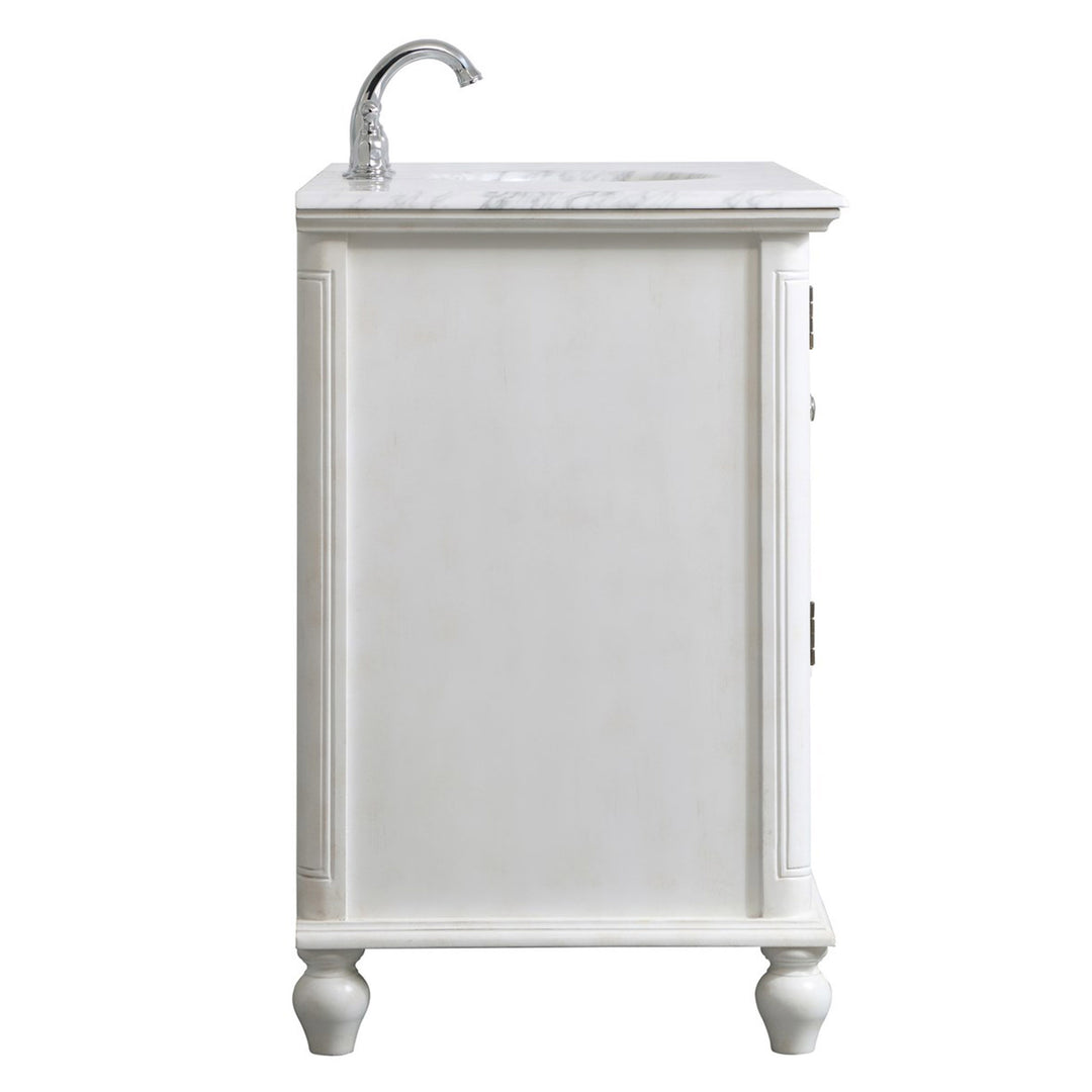 42 Inch Single Bathroom Vanity In Antique White - View 6 - Joshua Marshal