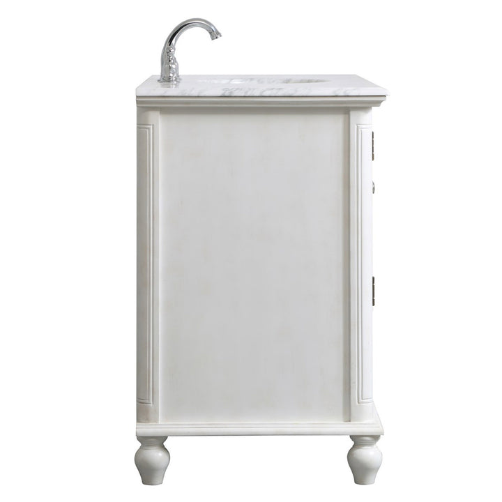42 Inch Single Bathroom Vanity In Antique White - View 6 - Joshua Marshal