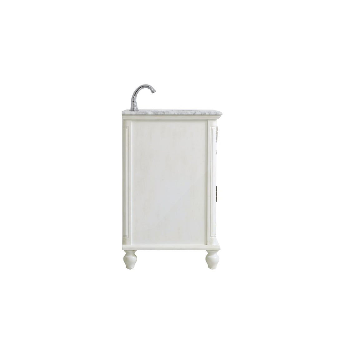 30 Inch Single Bathroom Vanity In Antique White - View 6 - Joshua Marshal