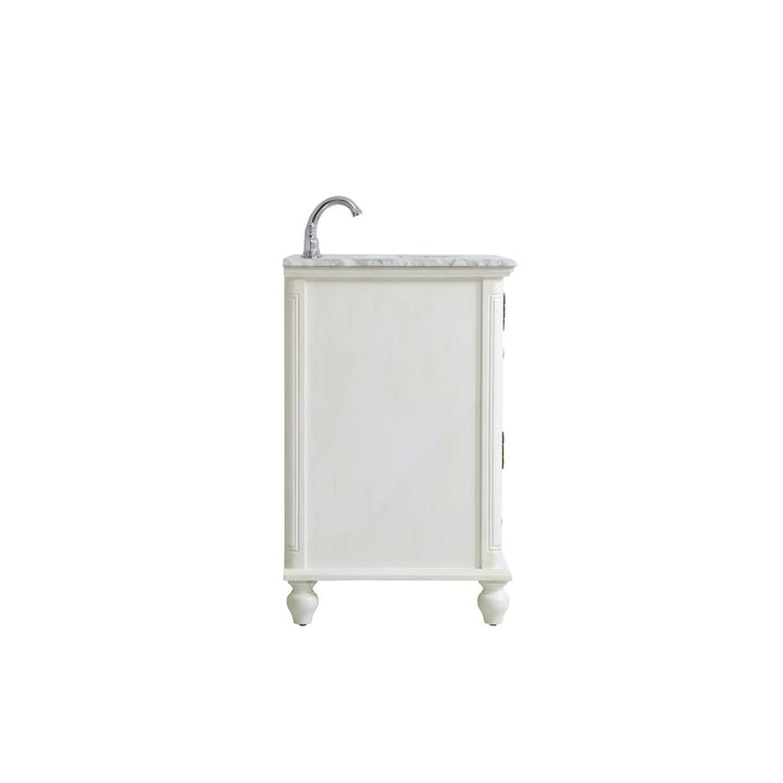 30 Inch Single Bathroom Vanity In Antique White - View 6 - Joshua Marshal