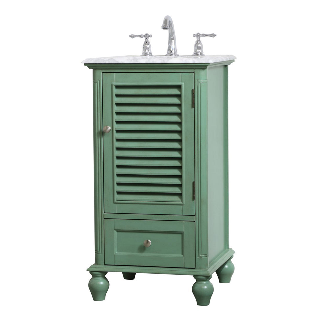 19 Inch Single Bathroom Vanity In Vintage Mint - View 4 - Joshua Marshal