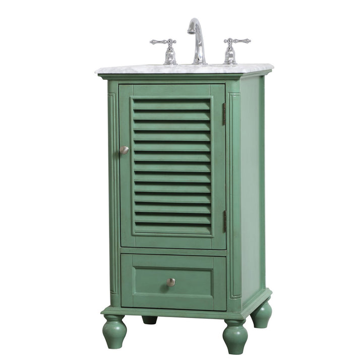 19 Inch Single Bathroom Vanity In Vintage Mint - View 4 - Joshua Marshal