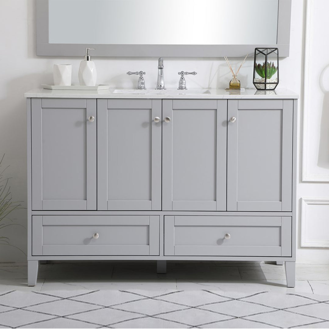 48 Inch Single Bathroom Vanity In Grey Grey Finish - KITCHEN & BATH by Joshua Marshal