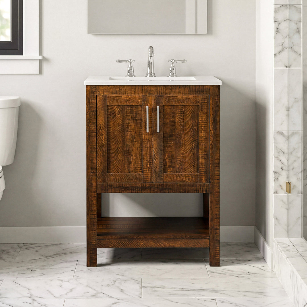 24 Inch Single Bathroom Vanity In Espresso Espresso Finish - KITCHEN & BATH by Joshua Marshal