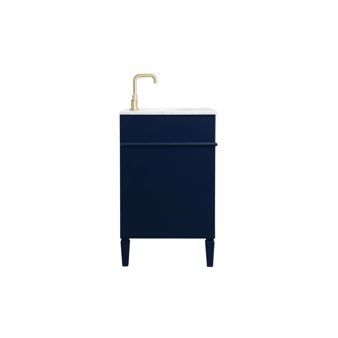 40 Inch Single Bathroom Vanity In Blue - View 5 - Joshua Marshal