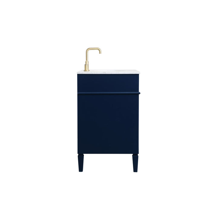 40 Inch Single Bathroom Vanity In Blue - View 5 - Joshua Marshal