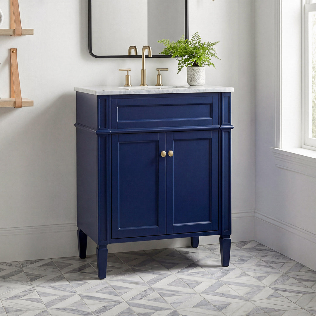 30 Inch Single Bathroom Vanity In Blue Blue Finish - KITCHEN & BATH by Joshua Marshal
