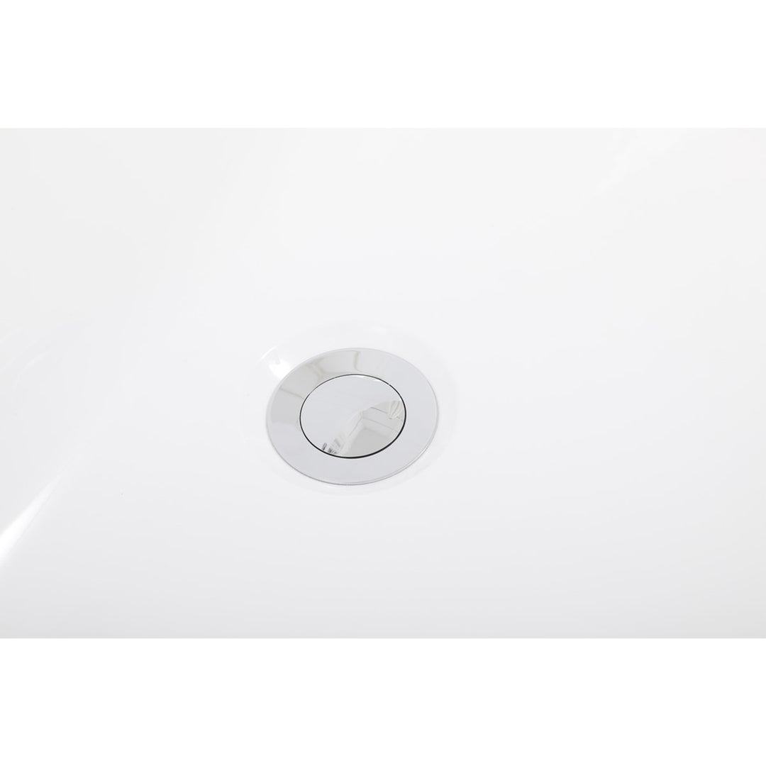 62 Inch Soaking Bathtub In Glossy White - View 5 - Joshua Marshal
