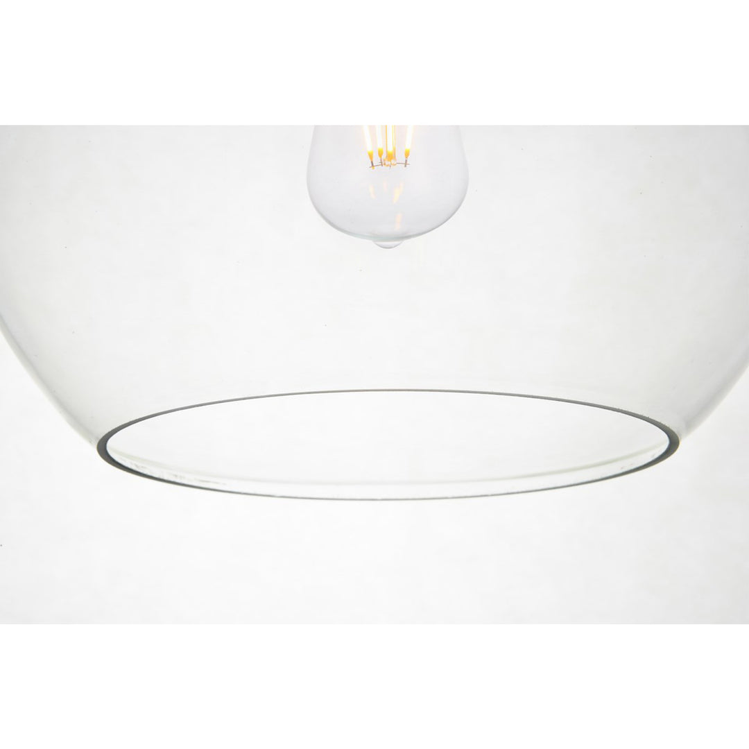 1 Light Black Plug-In Pendant With Clear Glass - View 6 - Joshua Marshal