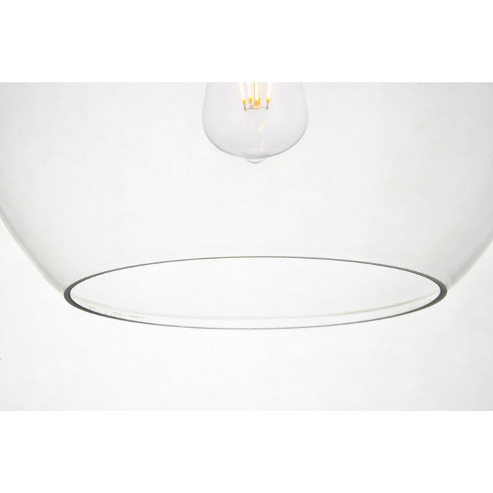 1 Light Black Plug-In Pendant With Clear Glass - View 6 - Joshua Marshal
