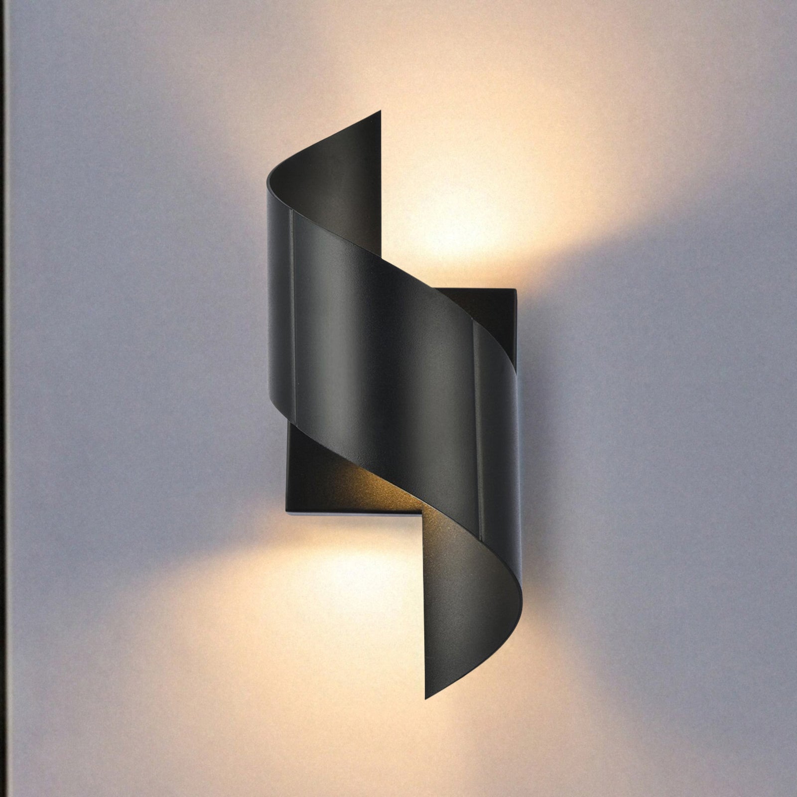 Integrated LED wall sconce in black Black Finish - LIGHTING by Joshua Marshal
