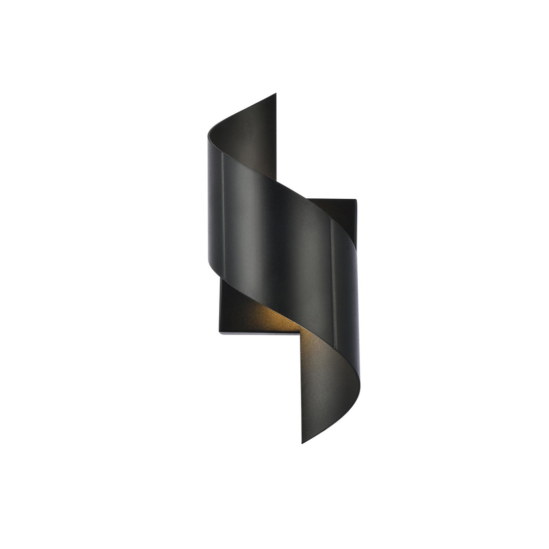 Integrated LED wall sconce in black - View 3 - Joshua Marshal