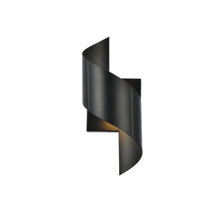 Integrated LED wall sconce in black - View 3 - Joshua Marshal