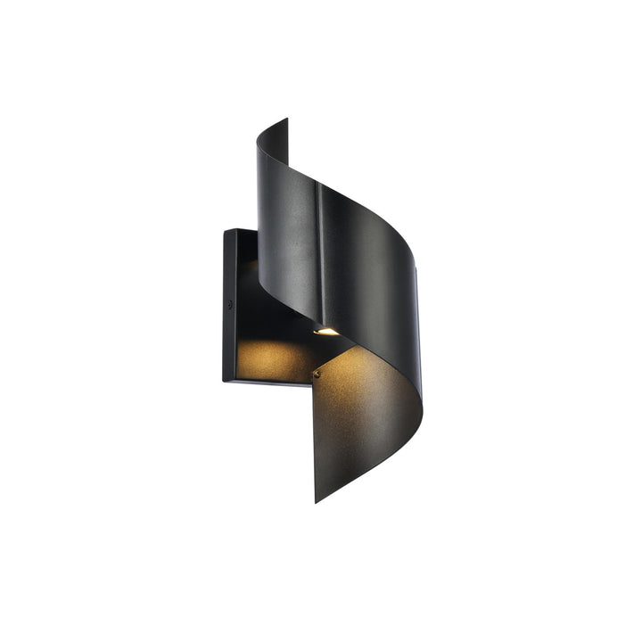 Integrated LED wall sconce in black - View 4 - Joshua Marshal