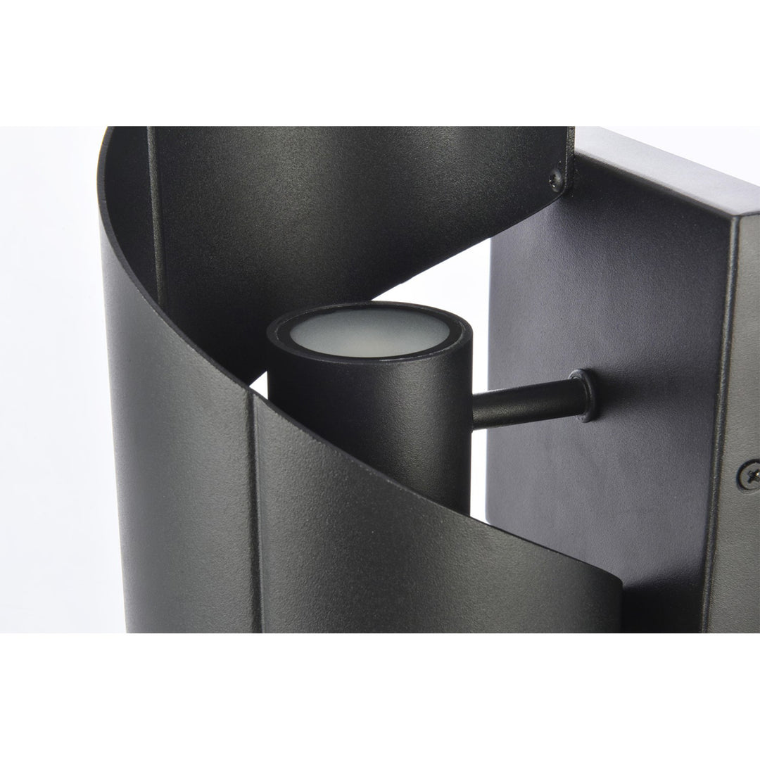 Integrated LED wall sconce in black - View 5 - Joshua Marshal