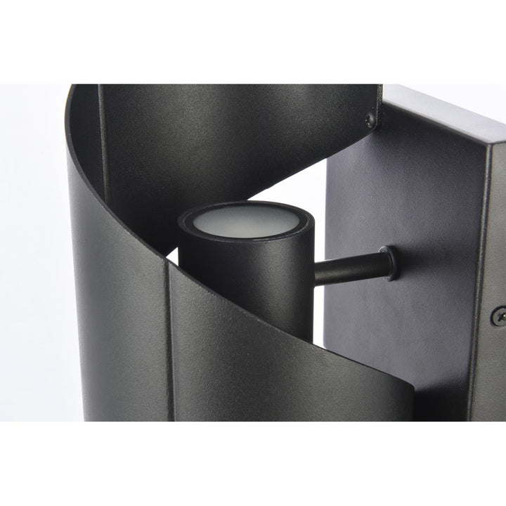 Integrated LED wall sconce in black - View 5 - Joshua Marshal