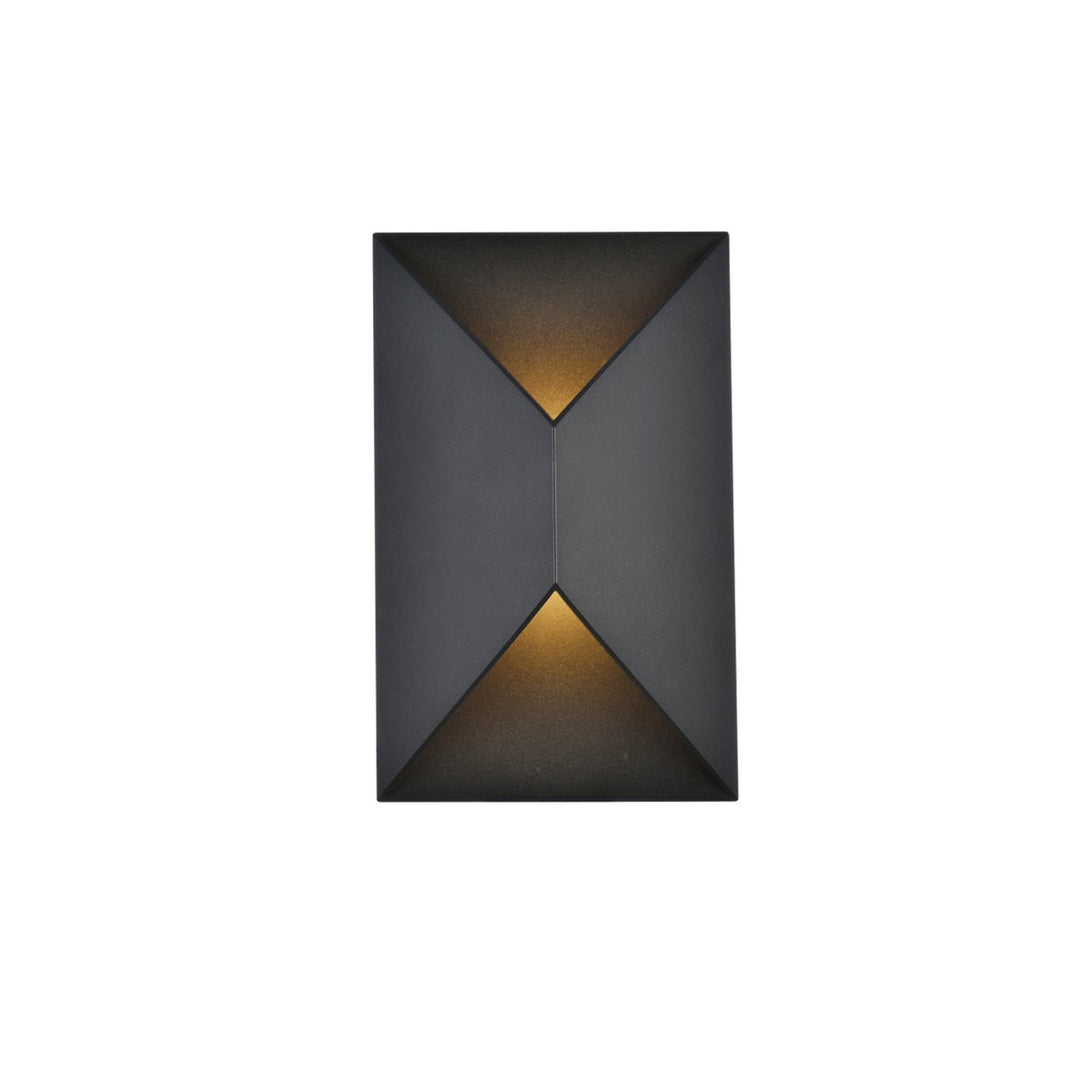 Integrated LED wall sconce in black - View 3 - Joshua Marshal