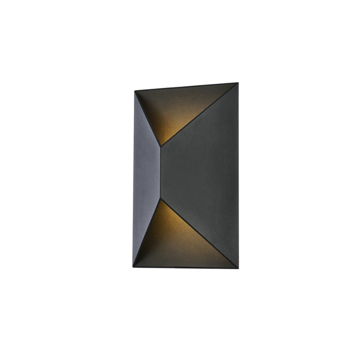 Integrated LED wall sconce in black - View 4 - Joshua Marshal