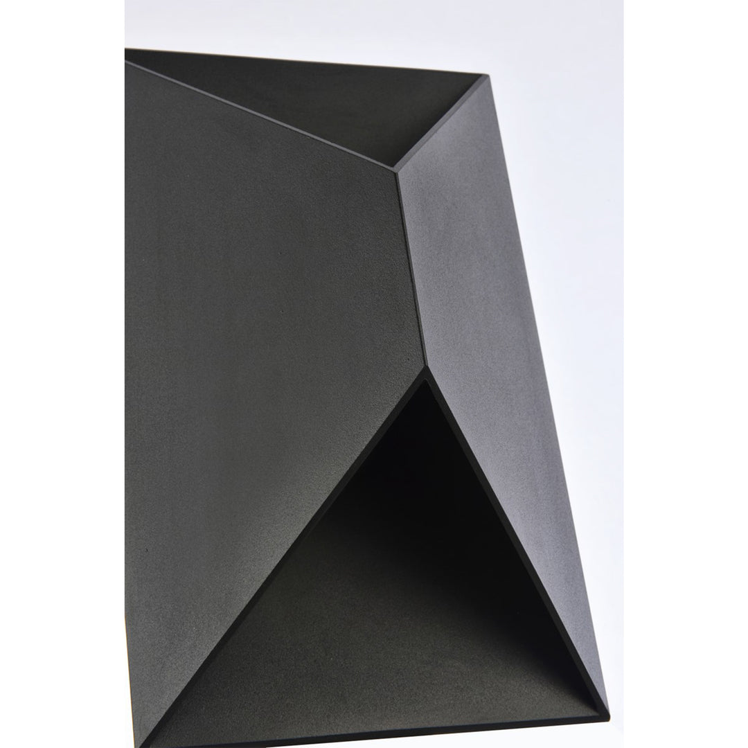 Integrated LED wall sconce in black - View 5 - Joshua Marshal