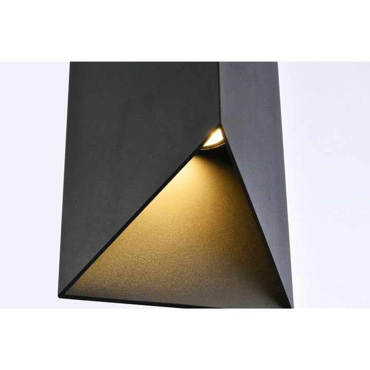 Integrated LED wall sconce in black - View 6 - Joshua Marshal