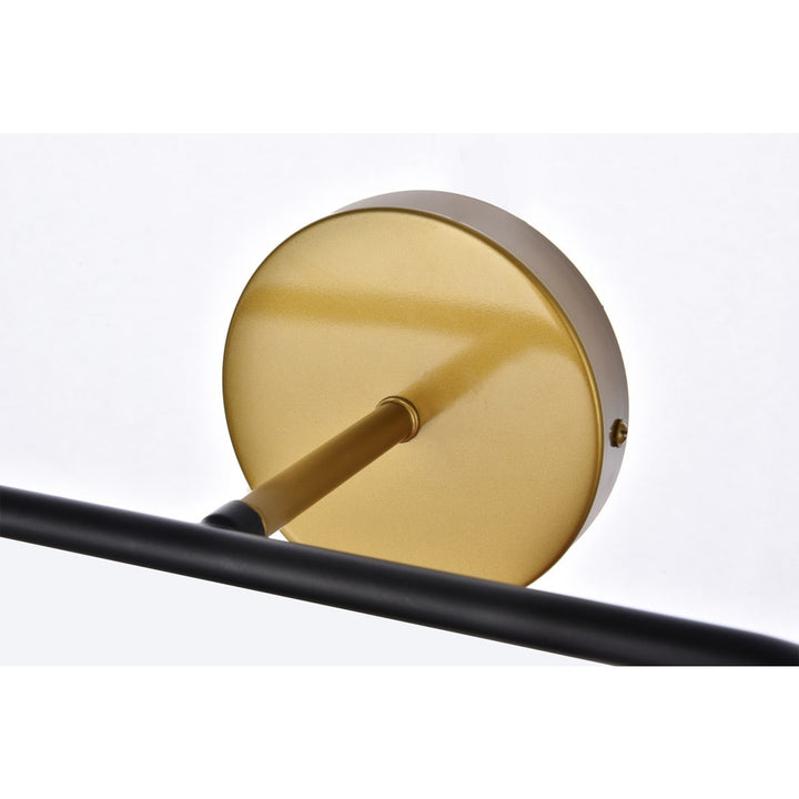 4 Lights Bath Sconce In Black With Brass With Clear Shade - View 6 - Joshua Marshal