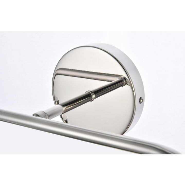 4 lights bath sconce in polished nickel with frosted shade - View 6 - Joshua Marshal