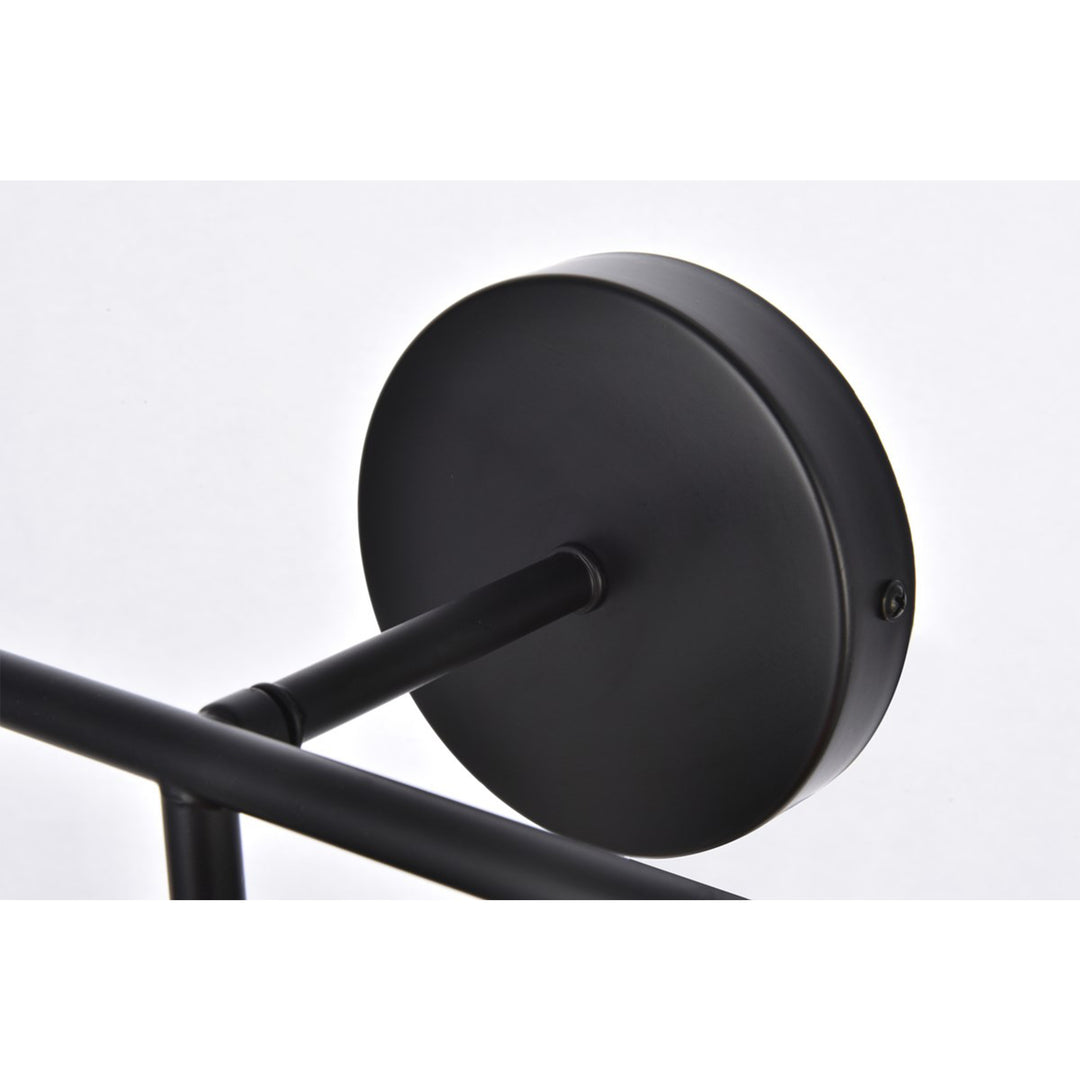3 Lights Bath Sconce In Black With Clear Shade - View 6 - Joshua Marshal