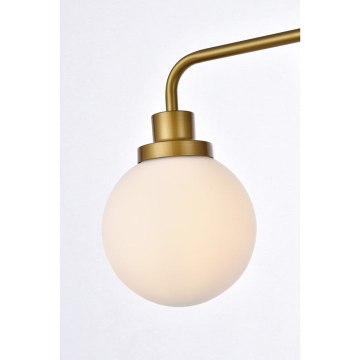 3 Lights Bath Sconce In Brass With Frosted Shade - View 5 - Joshua Marshal