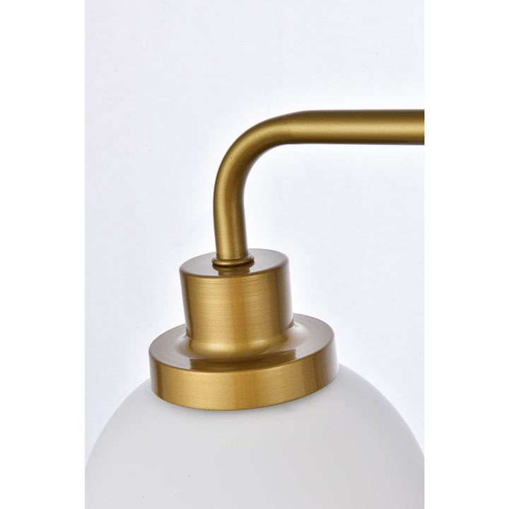 3 Lights Bath Sconce In Brass With Frosted Shade - View 6 - Joshua Marshal