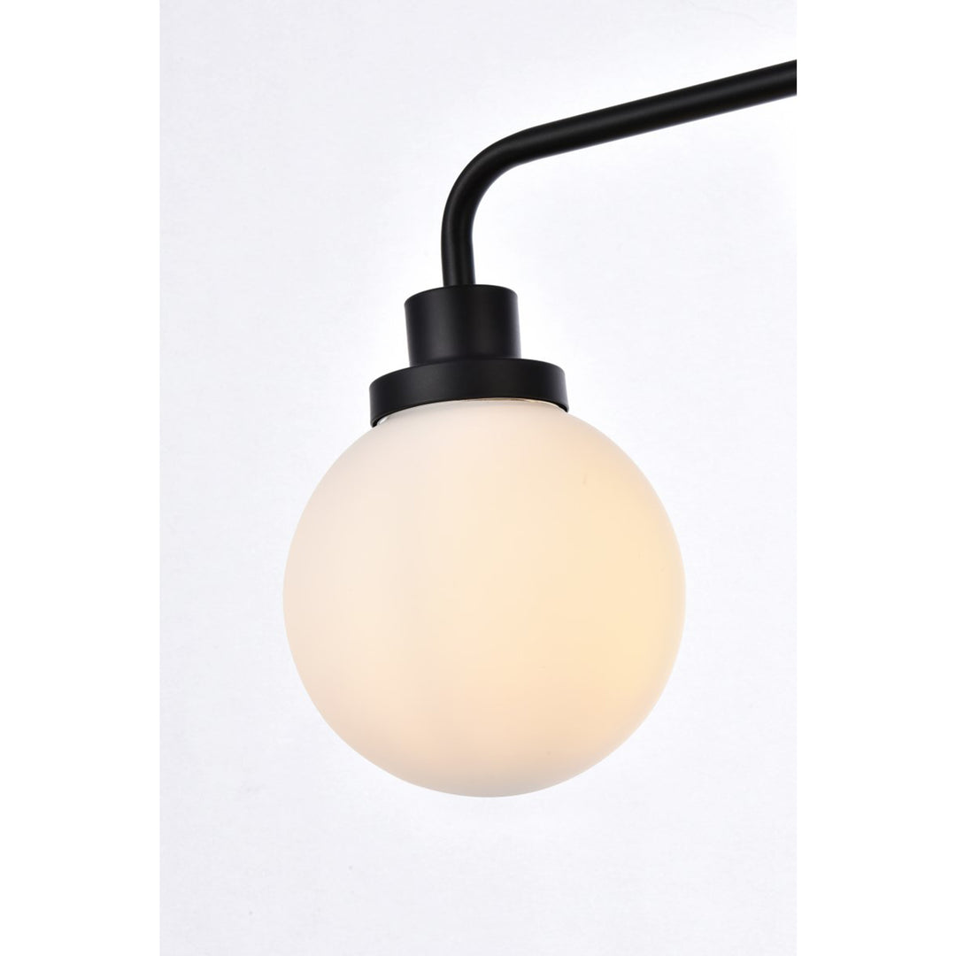 3 Lights Bath Sconce In Black With Frosted Shade - View 5 - Joshua Marshal