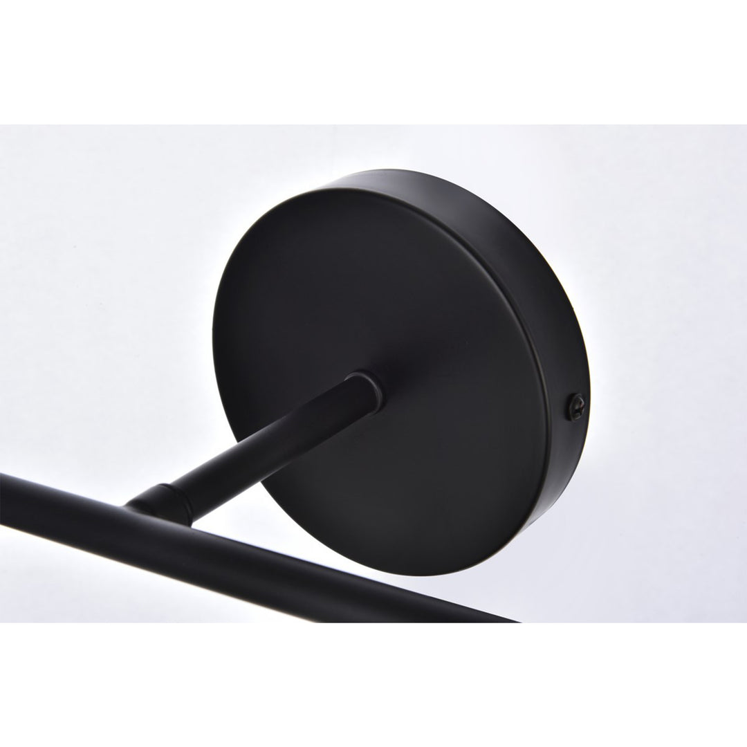 2 Lights Bath Sconce In Black With Clear Shade - View 6 - Joshua Marshal