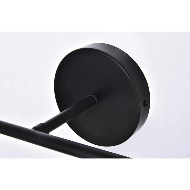 2 Lights Bath Sconce In Black With Clear Shade - View 6 - Joshua Marshal
