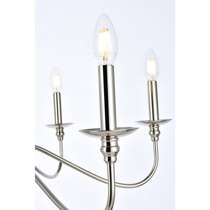 30 Inch Chandelier In Polished Nickel - View 6 - Joshua Marshal