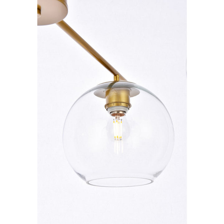 4 Lights Brass Pendant - View 6 - Joshua Marshal