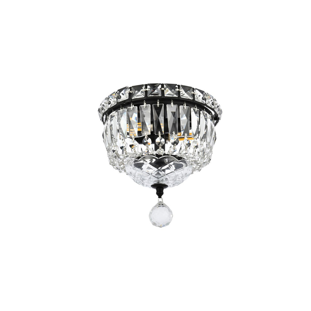 8 Inch Black Flush Mount - View 3 - Joshua Marshal