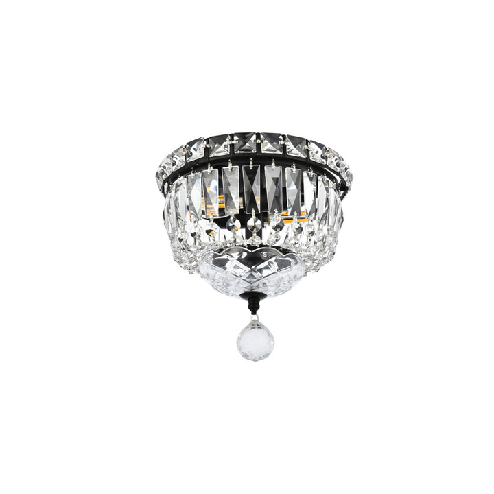 8 Inch Black Flush Mount - View 3 - Joshua Marshal
