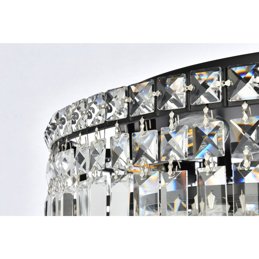 24 Inch Black Flush Mount - View 5 - Joshua Marshal