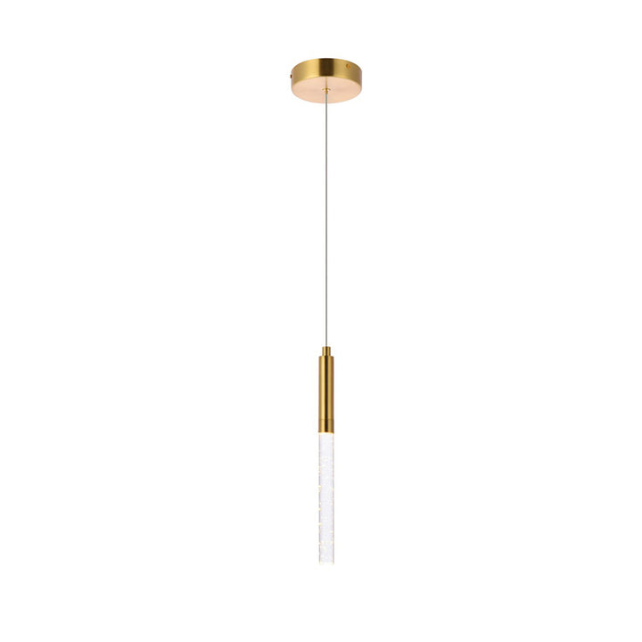 1 Light Gold Pendant - View 3 - Joshua Marshal