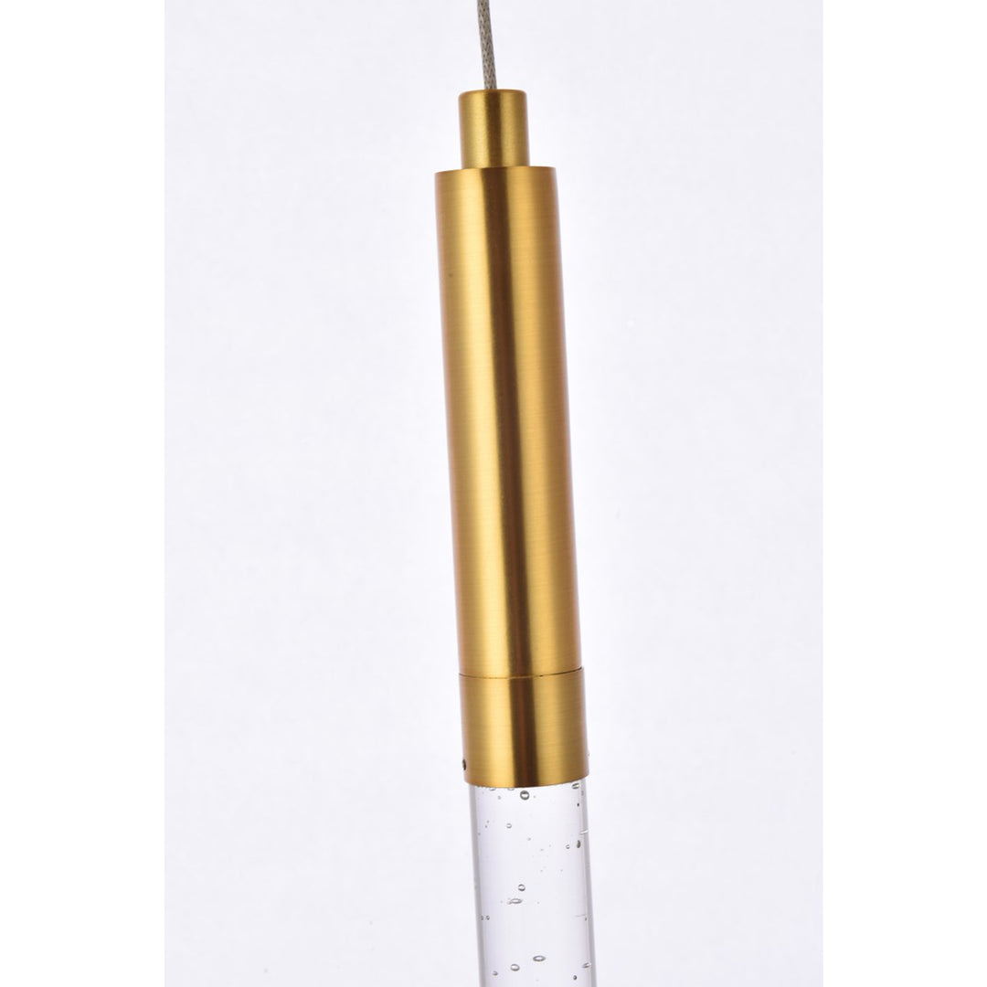 1 Light Gold Pendant - View 6 - Joshua Marshal